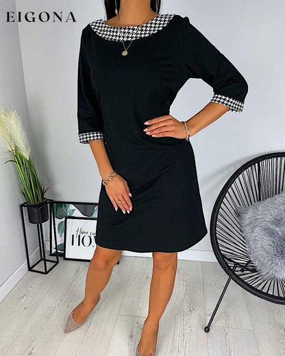 Round Neck Straight Dress 2023 f/w 23BF casual dresses Clothes Dresses spring