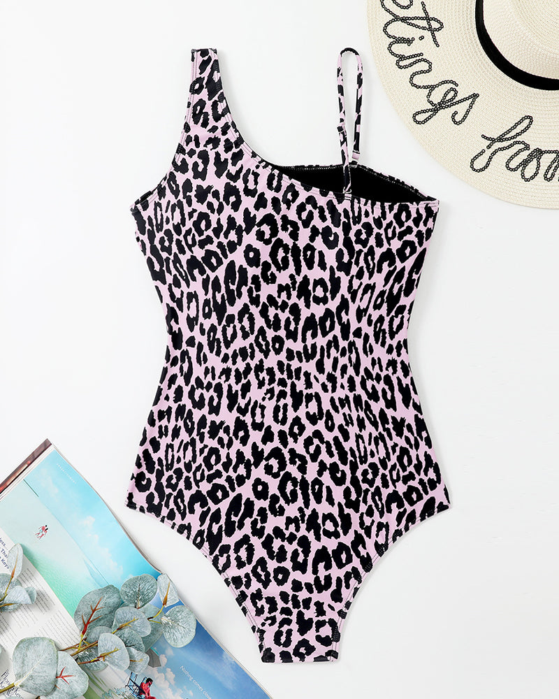 Sexy Spliced Off-Shoulder One-Piece Swimsuit one-piece spring summer