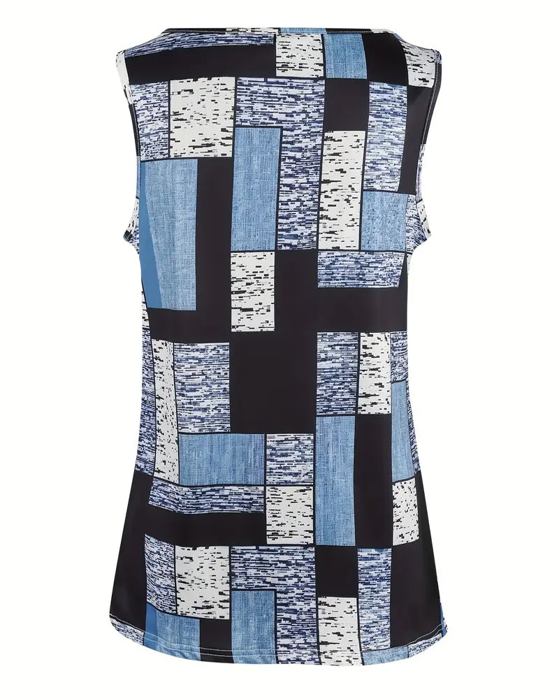 Contrast Print Stylish Tank Top