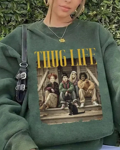 Thug Life Golden Girl Bad Witches Halloween Vintage Unisex Sweatshirt 2024 f/w halloween sweatshirts