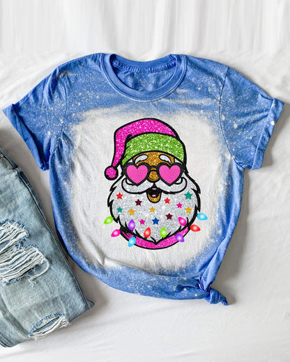 Round neck Santa Claus print T-shirt 2024 f/w christmas spring summer t-shirts