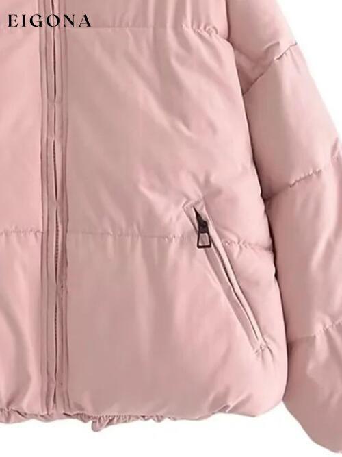 Zip Up Drawstring Winter Coat with Pockets clothes K&BZ Ship From Overseas