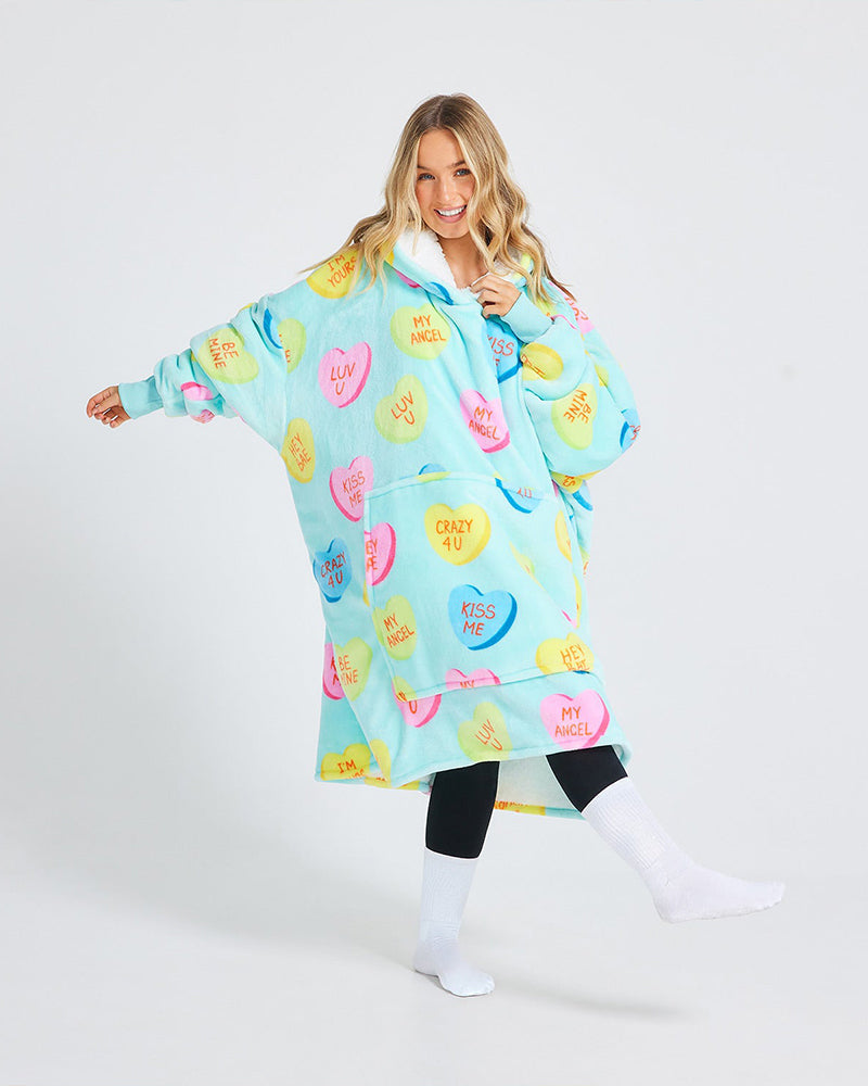 Love heart candies blanket hoodie 2024 f/w blanket hoodie