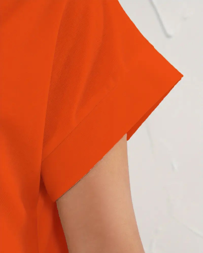 Short-Sleeved Casual Letter Print Dress