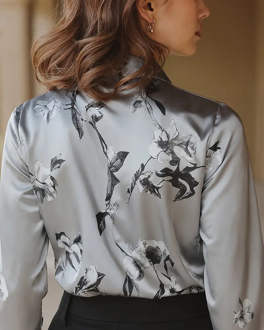 Retro Style Floral Print Shirt
