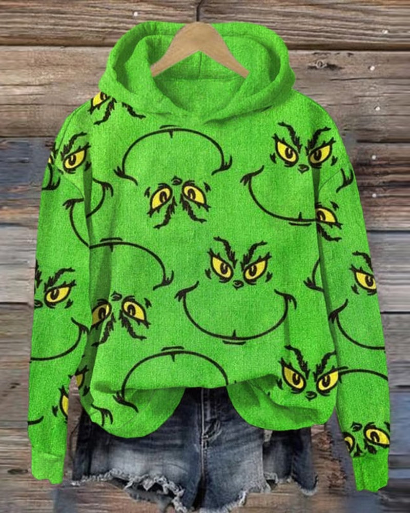 Womens Vintage Christmas Monster Sweatshirt 2024 f/w Green Grinch grinch Hoodies