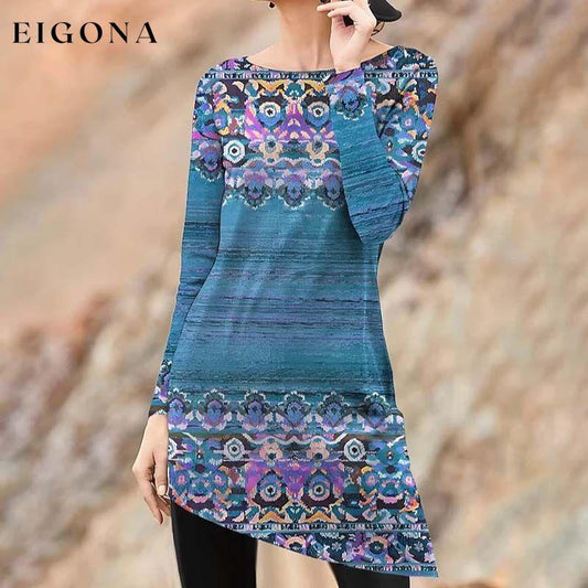 Vintage Ethnic Irregular Dress Multicolor best Best Sellings casual dresses clothes Plus Size Sale short dresses Topseller