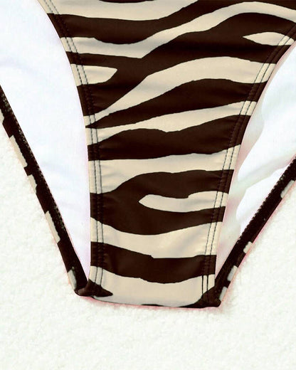 Zebra Print Triangle Sexy Bikini