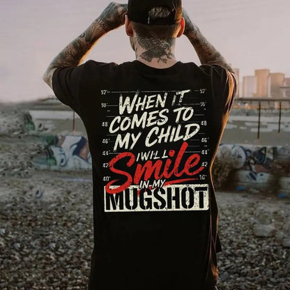Men's Back Letter Print T-Shirt