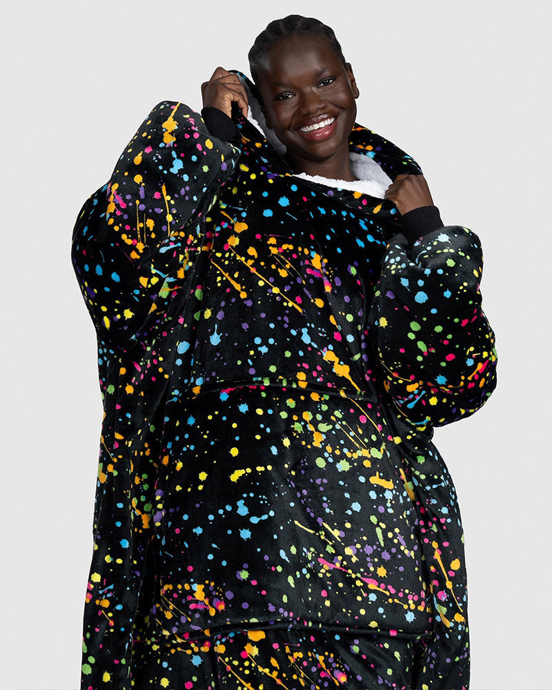 Colorful printed robe blanket hoodie 2024 F/W Blanket Hoodies