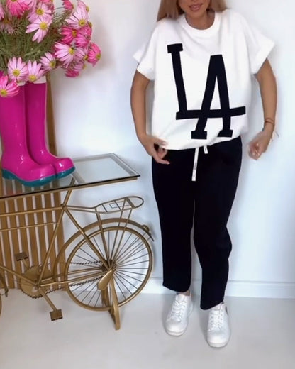 Lässiges Sport-Set mit Buchstabendruck