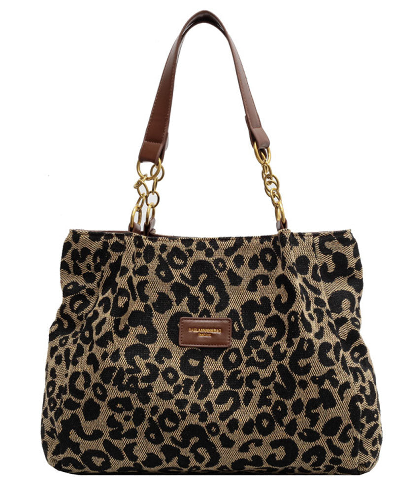 Leopard print shoulder underarm bag bags