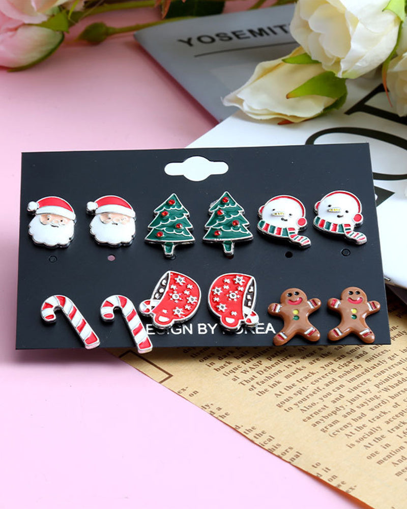 Christmas ear stud set Jewelry