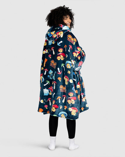 Cute Mushroom Loose Blanket Hoodie 2024 f/w Blanket Hoodies