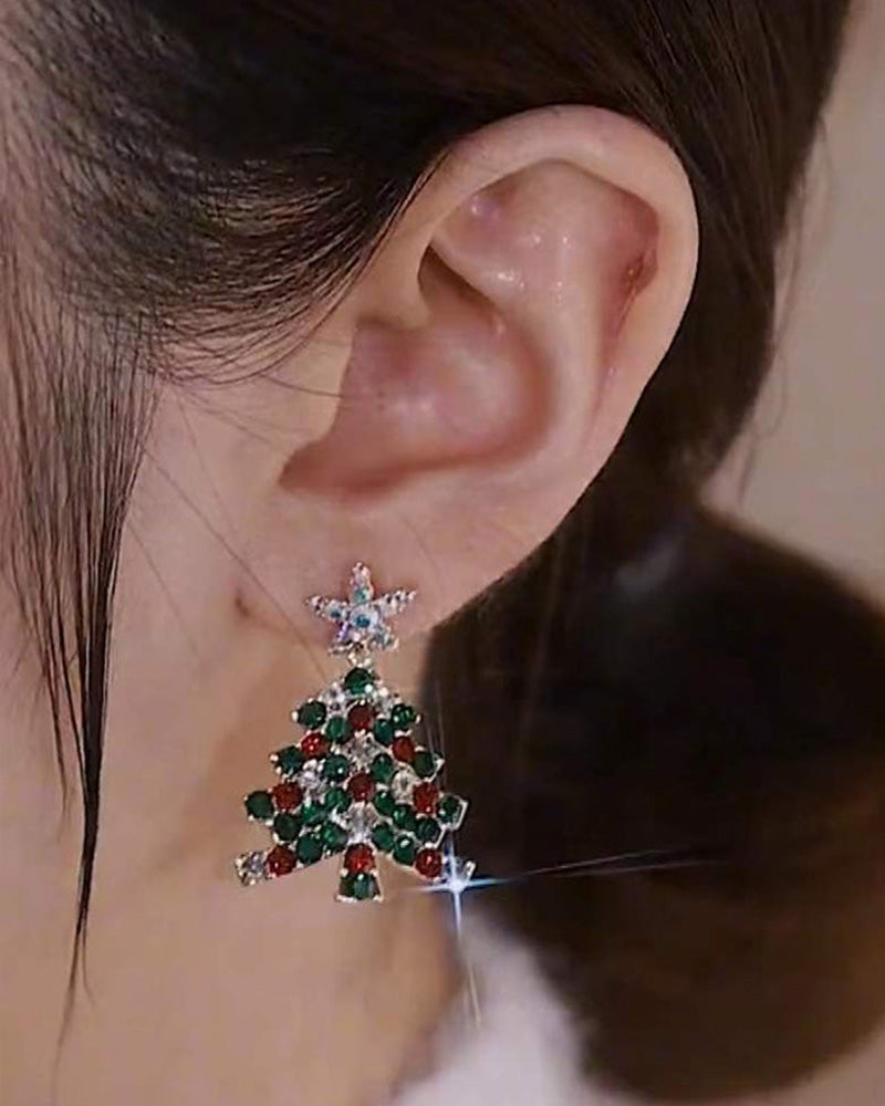 Christmas Tree Stud Earrings Jewelry