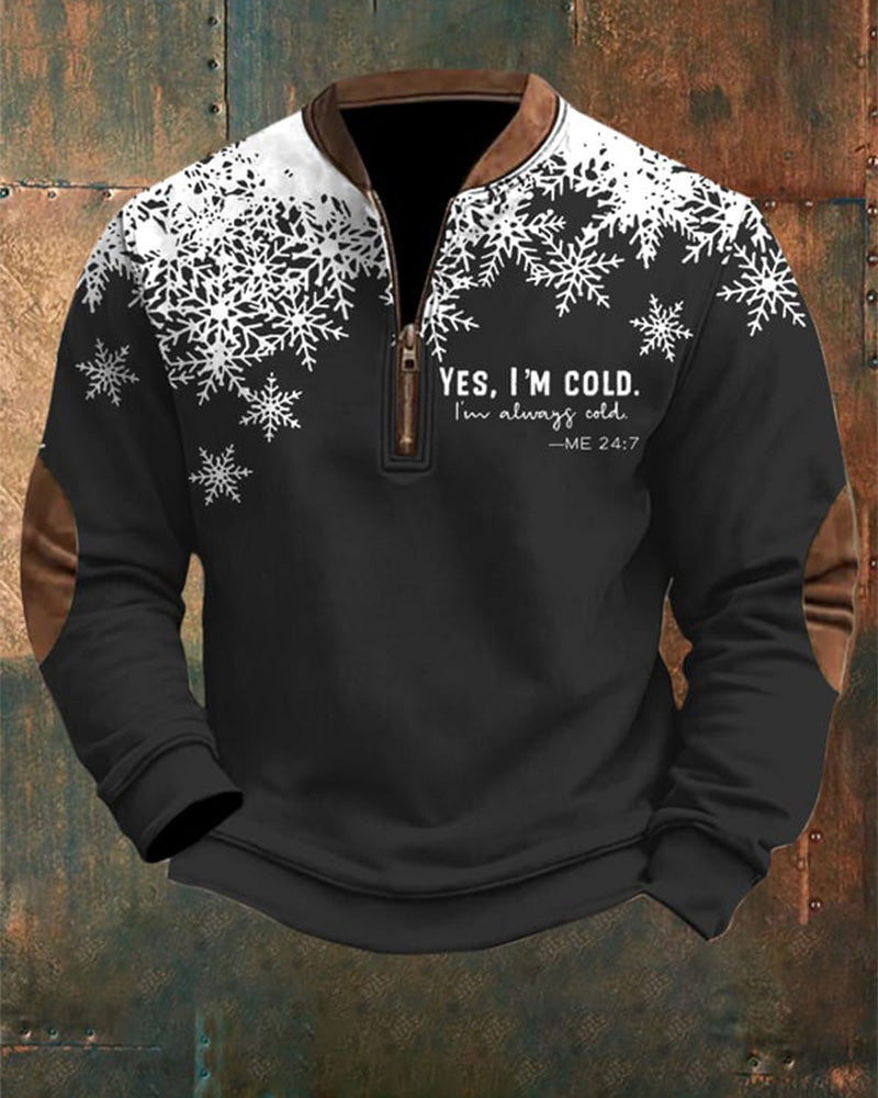 Men's Christmas I'm cold zip-up sweatshirt 2024 f/w christmas hoodies & sweatshirts man men's christmas