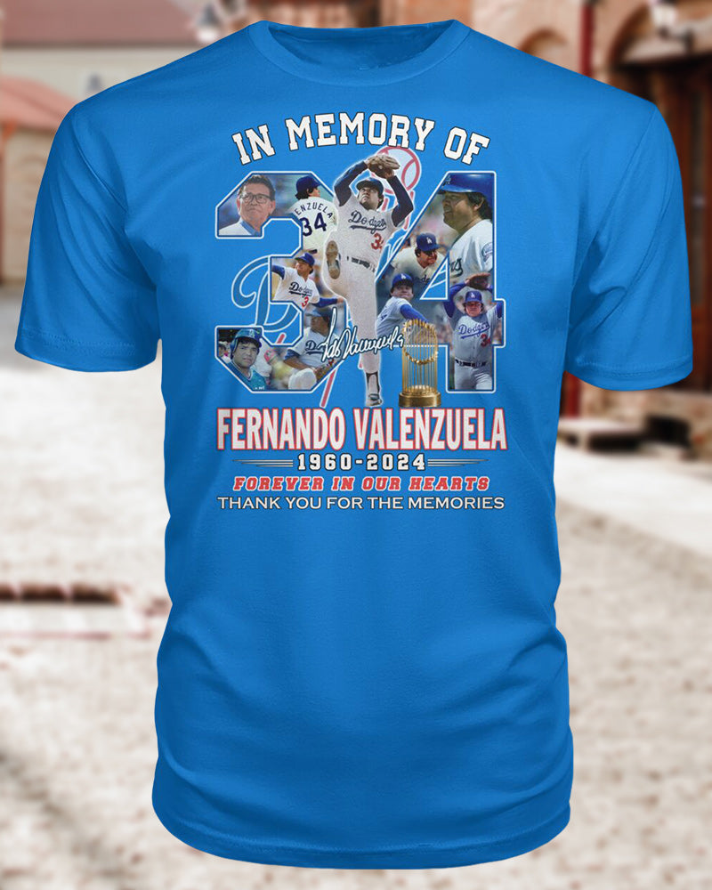 Men's Fernando Valenzuela Memorial T-Shirt 2024 f/w mexican legend spring summer t-shirts man