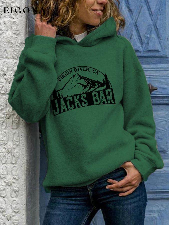 Women's River Bar Print Casual Hoodie