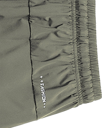 Men Elastic Waist Pocket Quick-Dry Ice Silk Sports Shorts