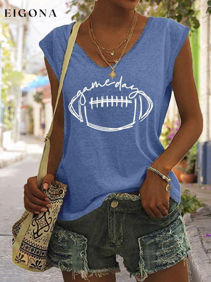 Women's Gameday Football Lover Casual Sleeveless Tee