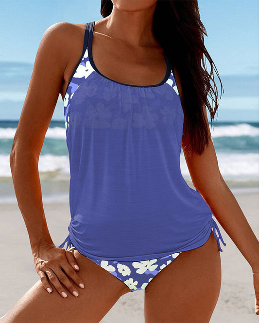 Shrink-Strap Tank Top Swimsuit