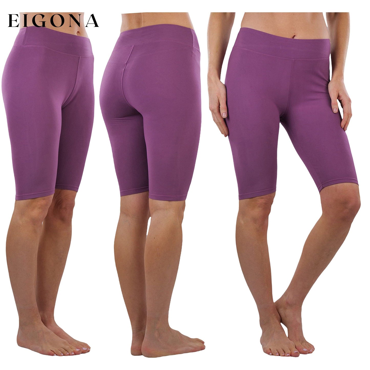 4-Pack: Women's Knee Length High Waisted Stretchy Microfiber Leggings __stock:100 bottoms refund_fee:1200