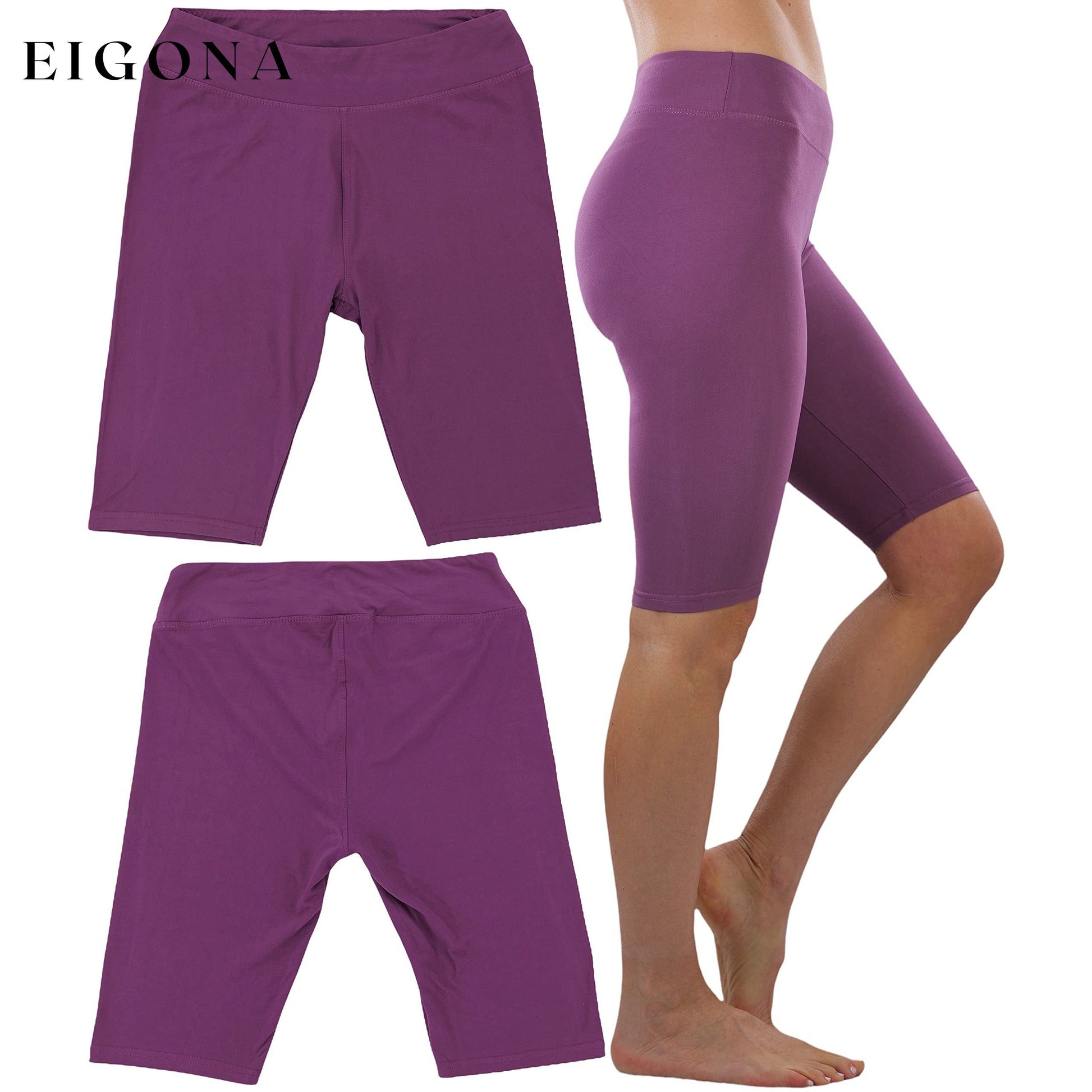 4-Pack: Women's Knee Length High Waisted Stretchy Microfiber Leggings __stock:100 bottoms refund_fee:1200