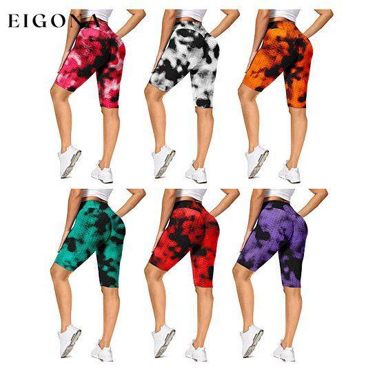 4-Pack Women's Butt Lifting Biker Shorts (Anti-Cellulite) Tie-dye __stock:1000 bottoms refund_fee:1800