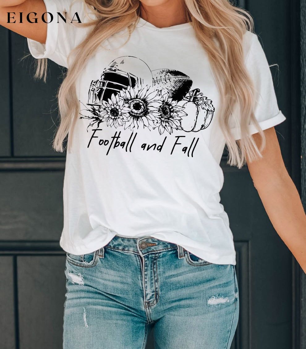 FOOTBALL AND FALL Graphic T-Shirt clothes Ship From Overseas SYNZ trend