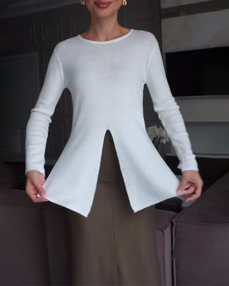 Cross Design Button Waisted Jumper