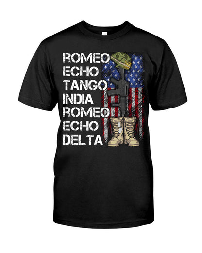 Romeo Echo Tango India Veterans Day Classic T-Shirt 2024 f/w spring summer t-shirts man Veterans Day