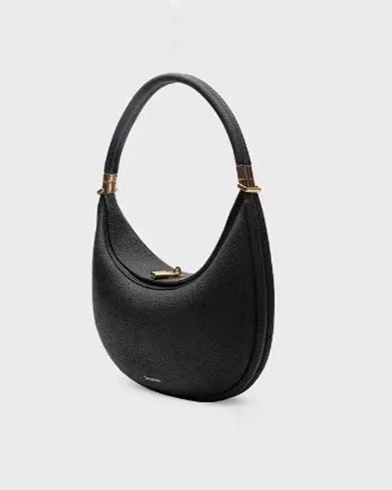 Solid color elegant crescent shape underarm shoulder bag 202466 bags