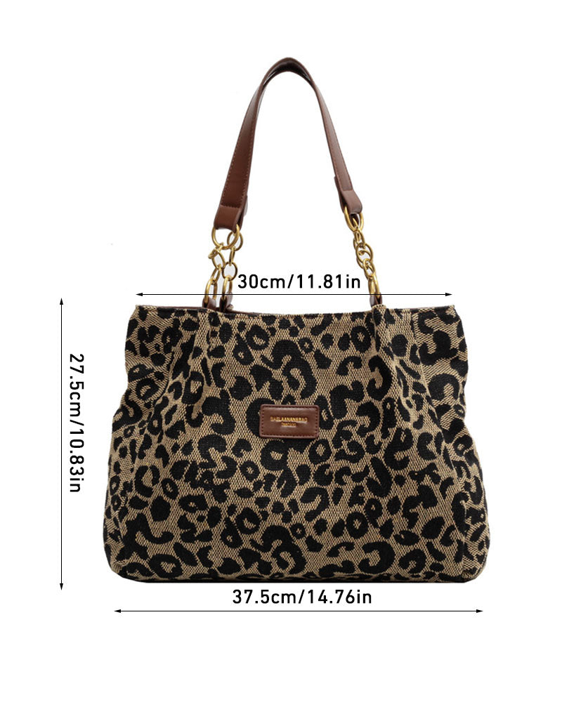 Leopard print shoulder underarm bag bags