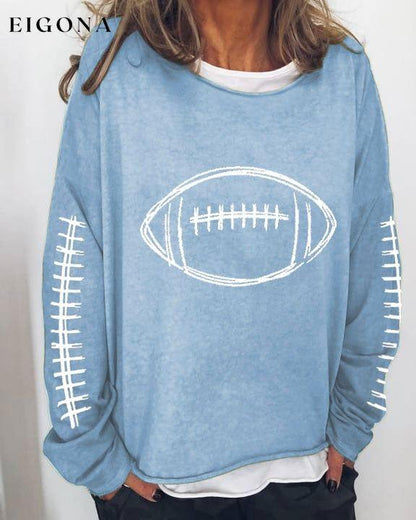 Women's Game Day Football Print Sweatshirt ball print