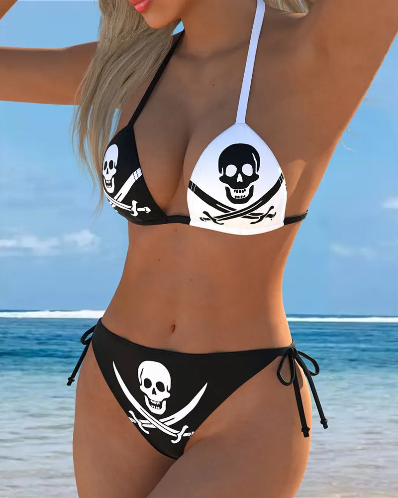 Sexy Low Waist Tie Triangle Swimsuit