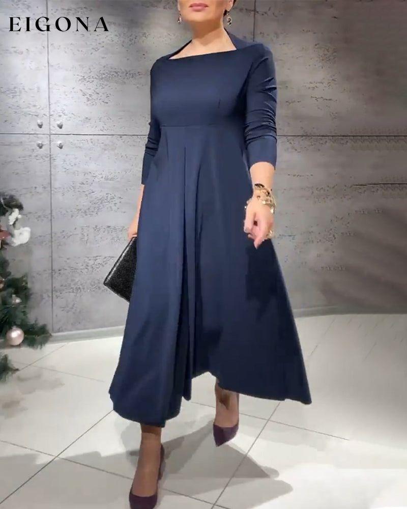 Elegant Maxi Casual Dress Navy Blue 2023 f/w 23BF casual dresses Clothes Dresses spring