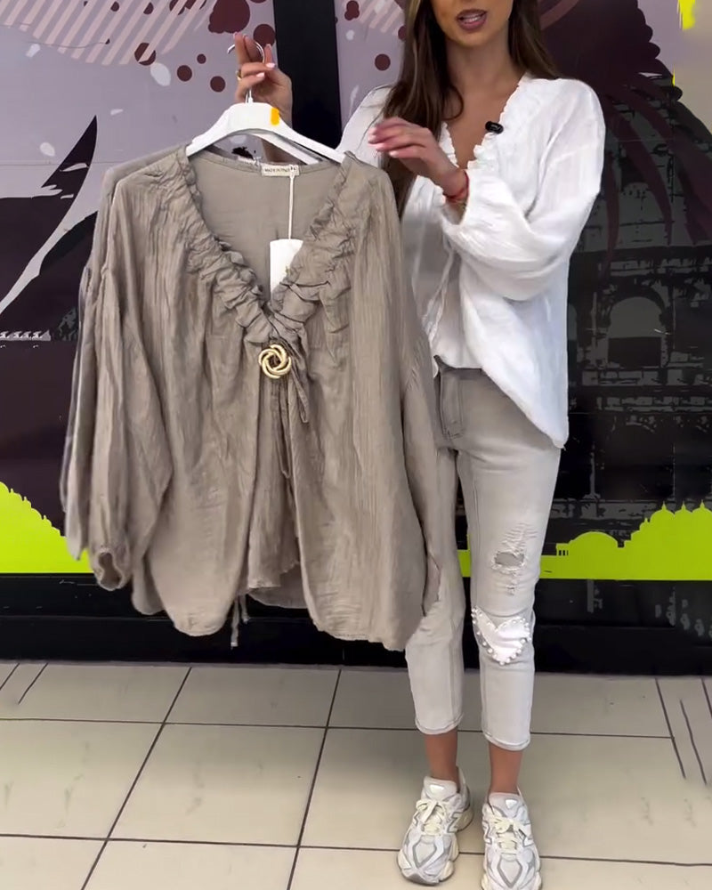 Loose Long Sleeve Blouse