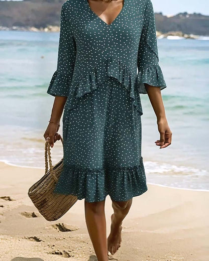 Polka Dot Ruffle Dress