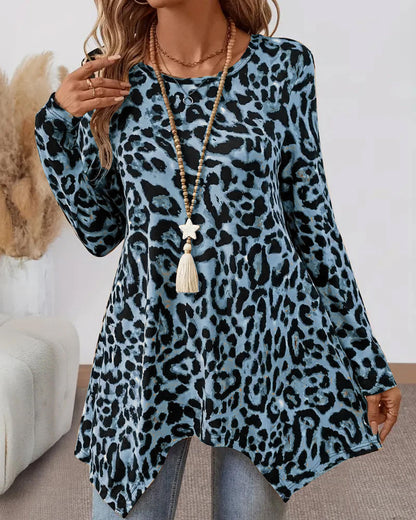 Leopard Print Casual Versatile T-shirt