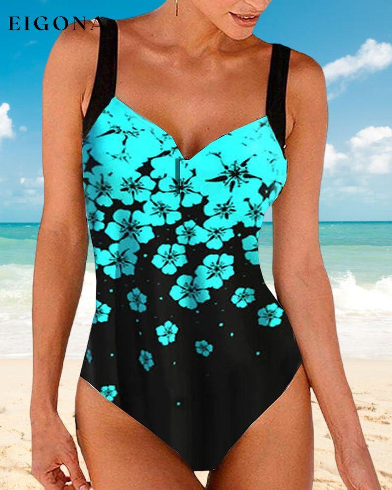 High waist floral swimsuit 23BF Clothes One-Piece Summer Swimwear