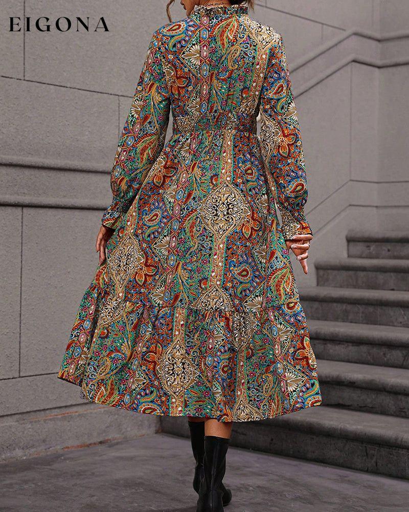 Paisley print v-neck dress 2023 f/w 23BF casual dresses Clothes Dresses spring