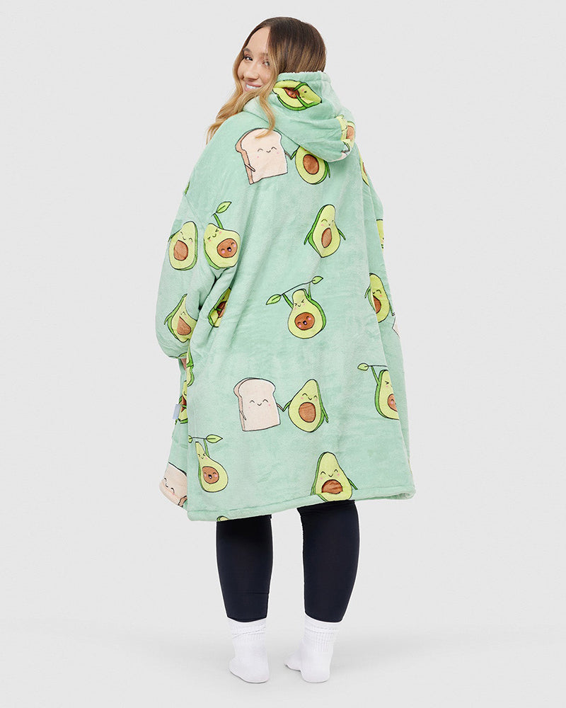 Avocado Printed Loose Blanket Hoodie 2024 f/w Blanket Hoodies