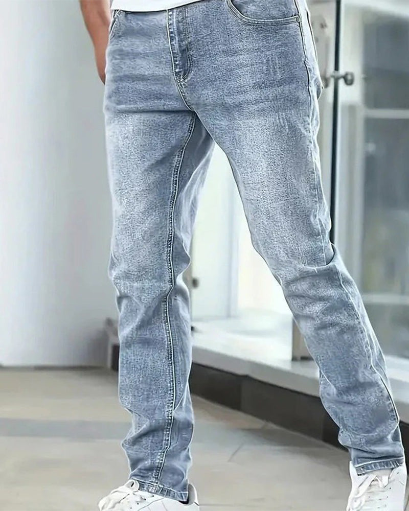 Men’s Casual Solid Jeans
