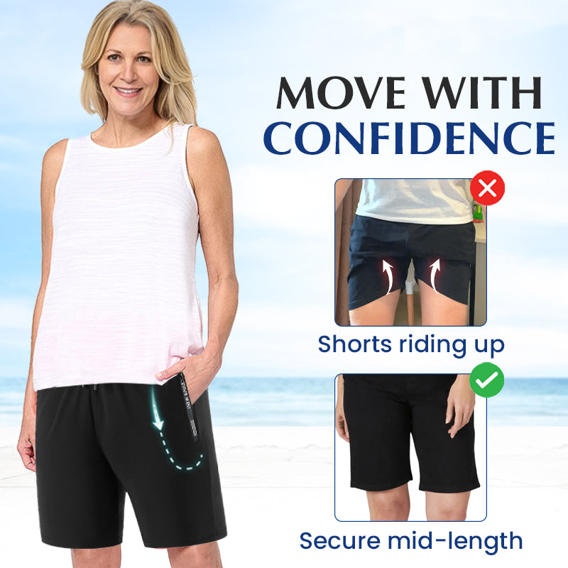 IcedActive - Women's Ice Silk Quick Drying Stretch Shorts