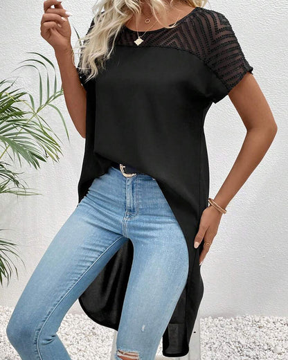 Vloose Casual Short-Sleeved Blouse
