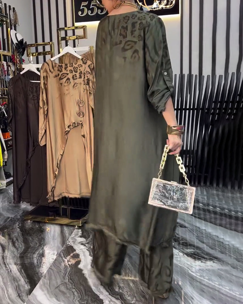 Temperamental Printed Irregular Suit