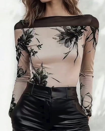 Elegant Printed Slim-Fit T-Shirt