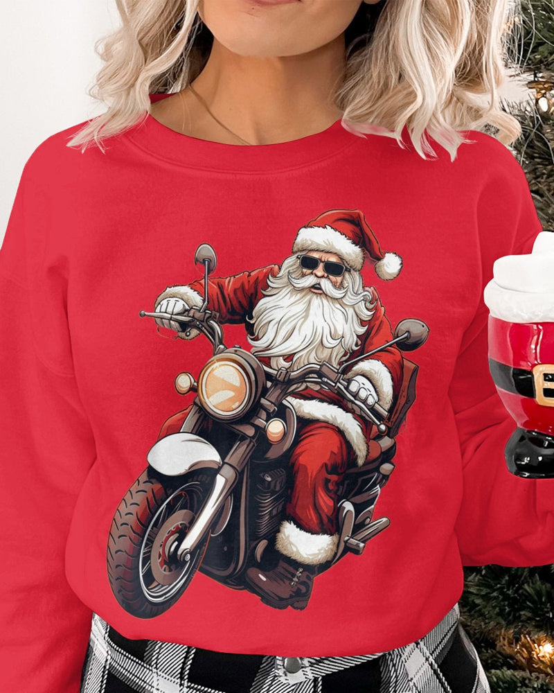 Women's Santa Claus Merry Christmas funny christmas sweatshirt 2024 f/w christmas hoodies & sweatshirts