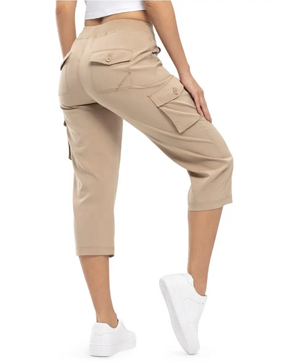 Casual Cropped Multi-Pocket Hiking Pant