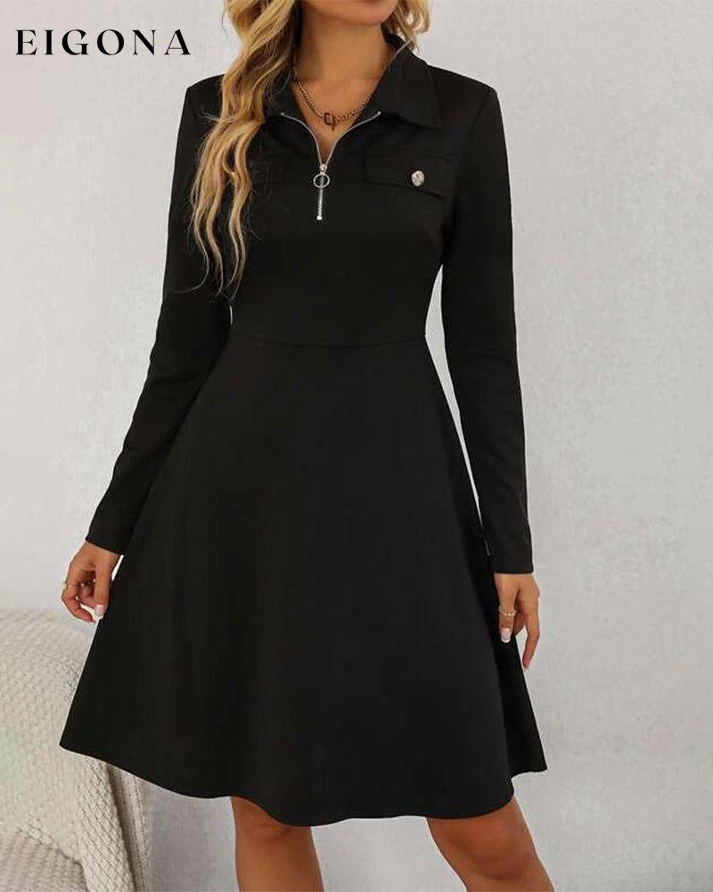 Lapels Elegant Knee-Length Dress 2023 f/w 23BF casual dresses Clothes Dresses spring